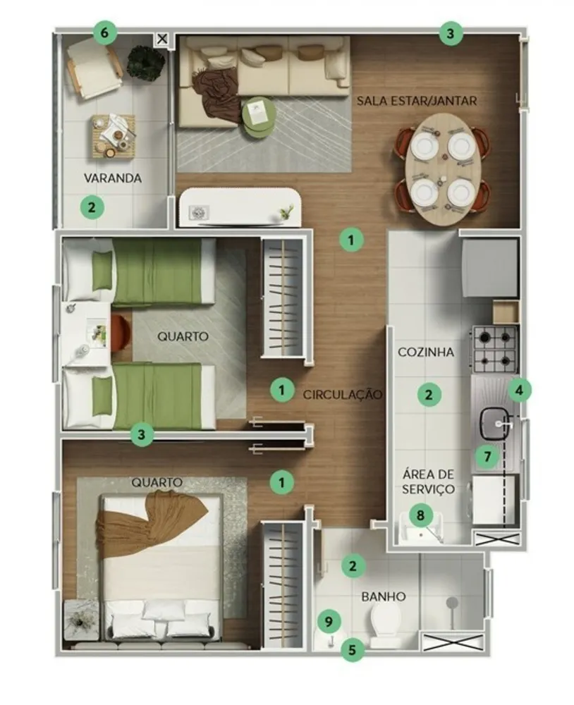 Apartamento, 2 quartos, 45 m² - Foto 4