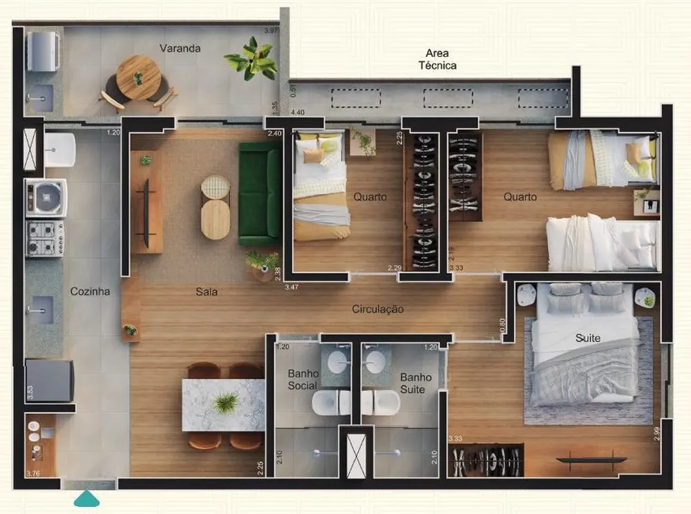 Apartamento, 1 quarto, 40 m² - Foto 14