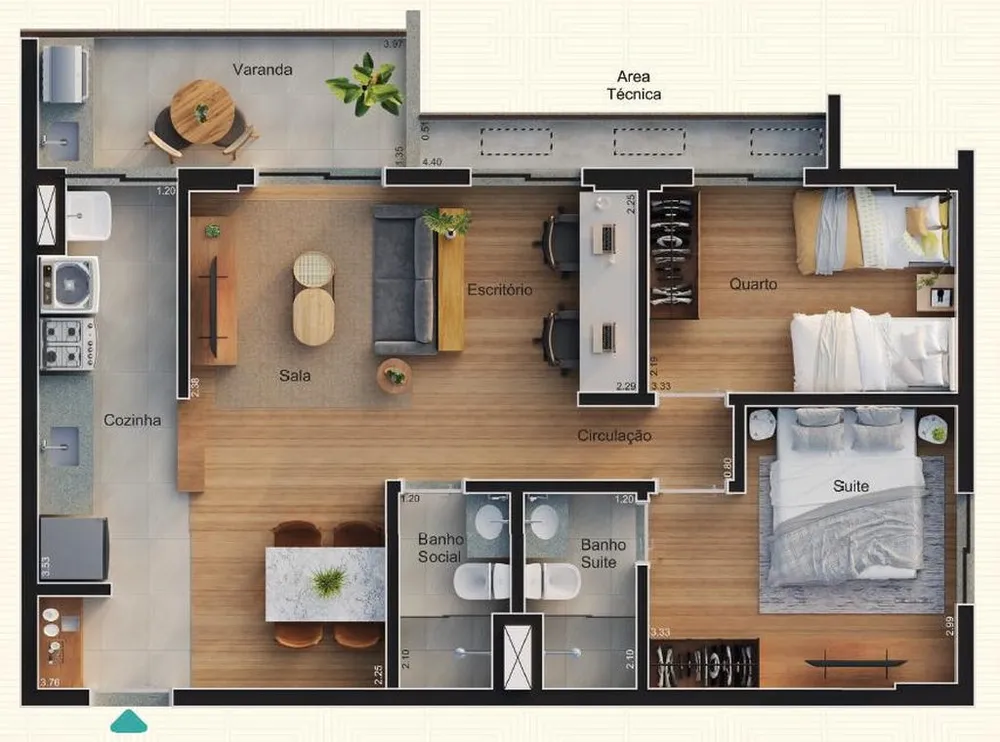 Apartamento, 1 quarto, 40 m² - Foto 16