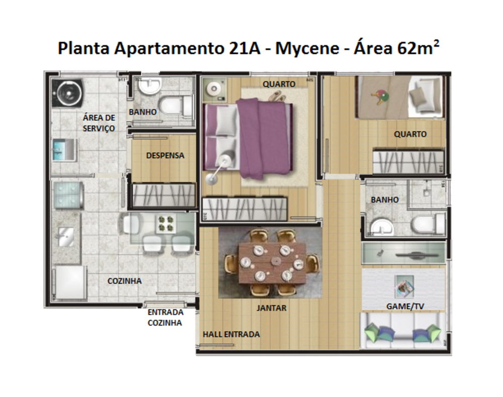 Apartamento, 2 quartos, 62 m² - Foto 57
