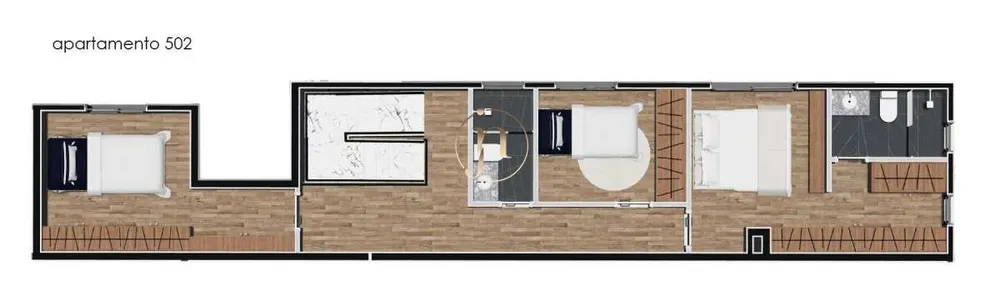 Apartamento, 3 quartos, 59 m² - Foto 4