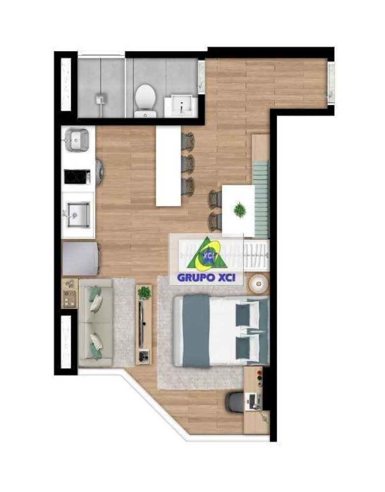 Apartamento, 1 quarto, 34 m² - Foto 6