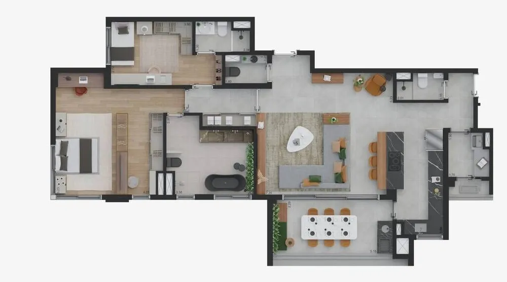 Apartamento, 3 quartos, 139 m² - Foto 2