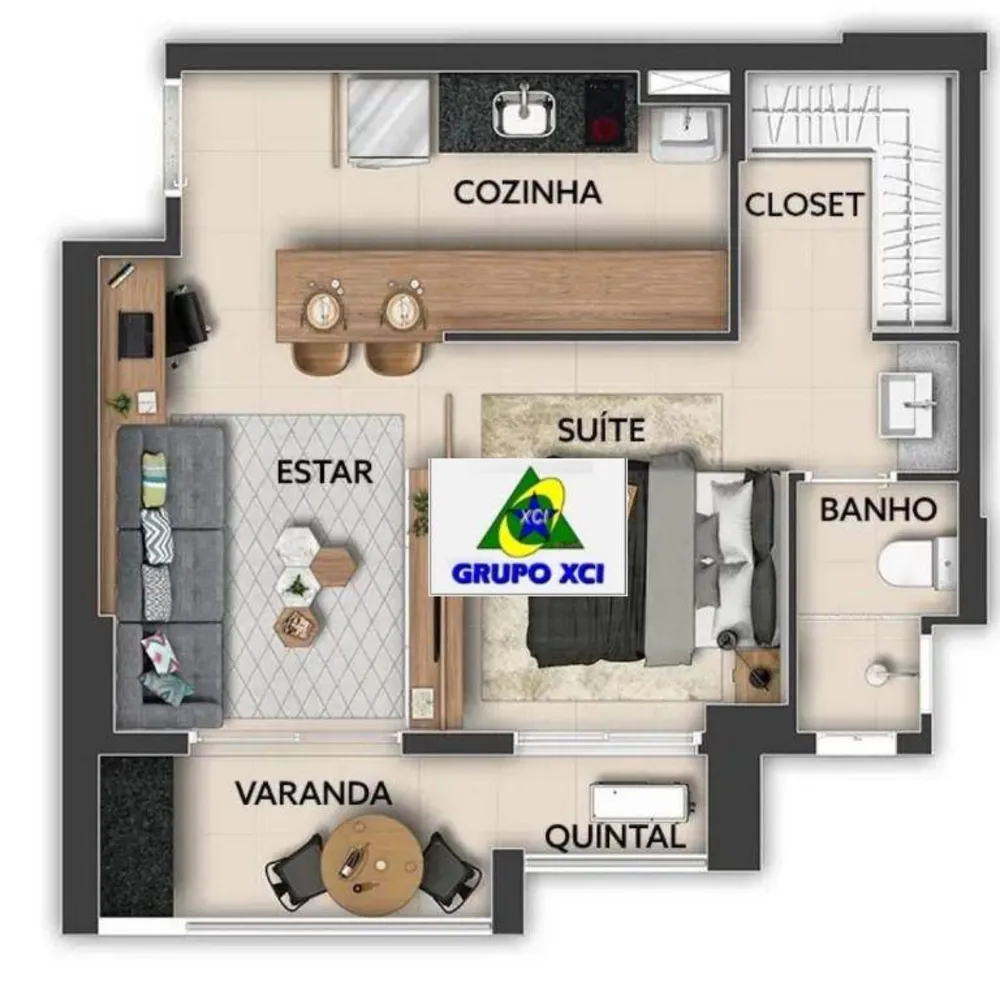 Apartamento, 1 quarto, 46 m² - Foto 4