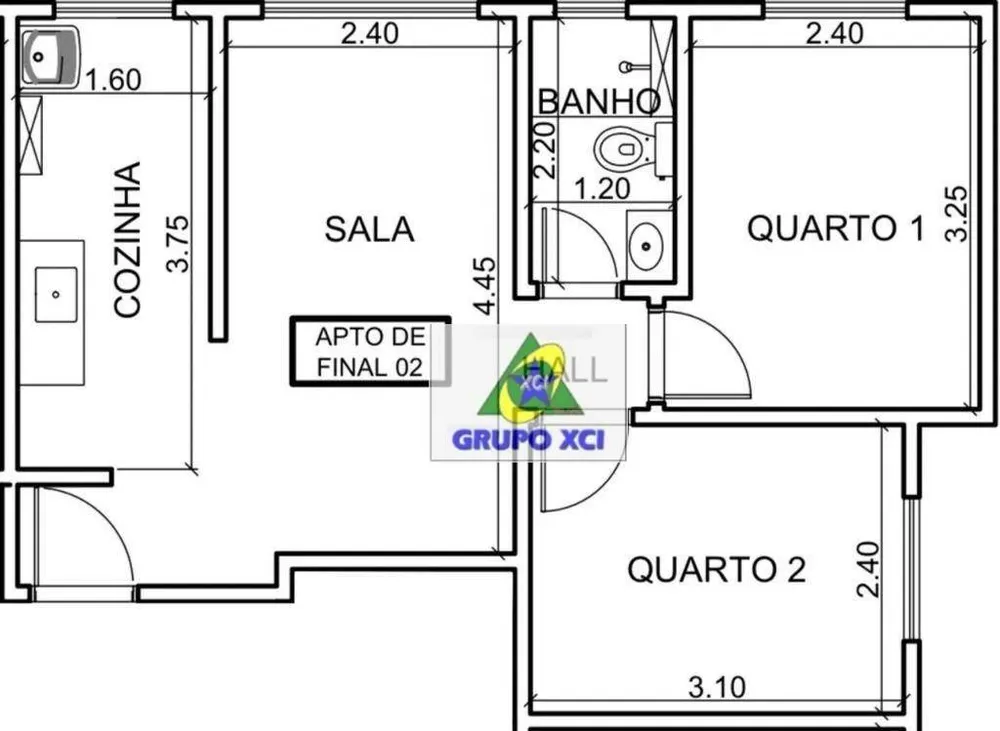Apartamento, 2 quartos, 43 m² - Foto 6