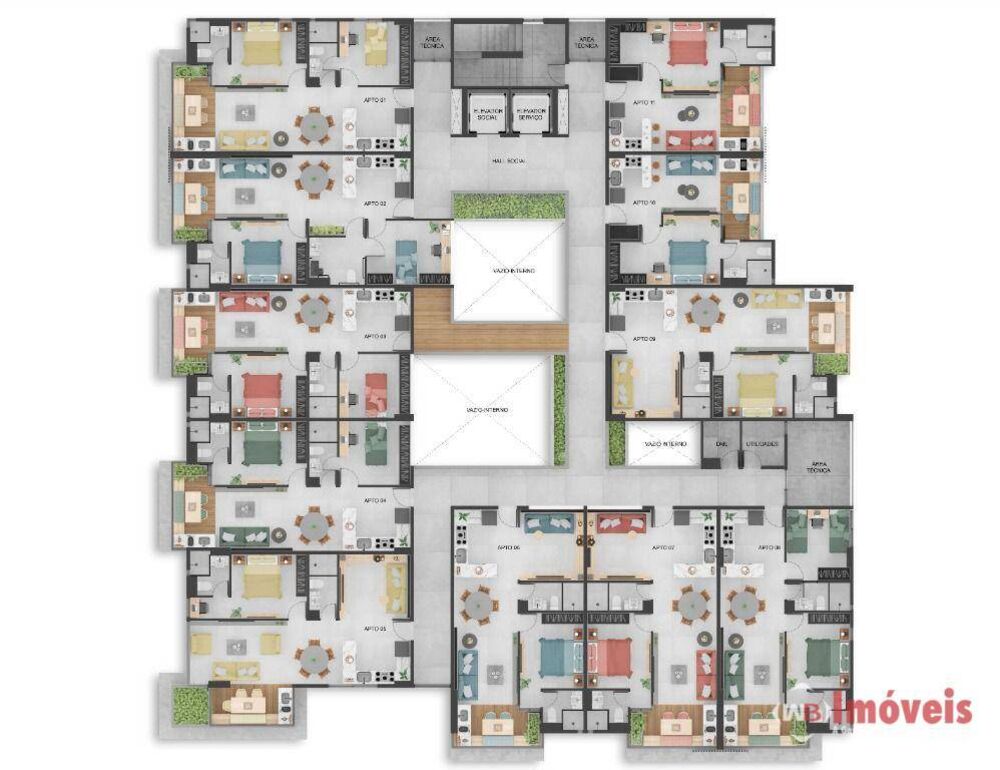 Apartamento à venda com 1 quarto, 60m² - Foto 2