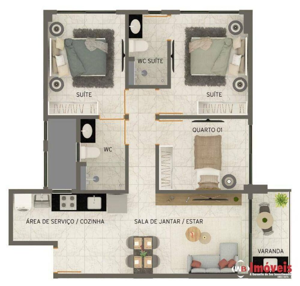 Apartamento, 3 quartos, 65 m² - Foto 10