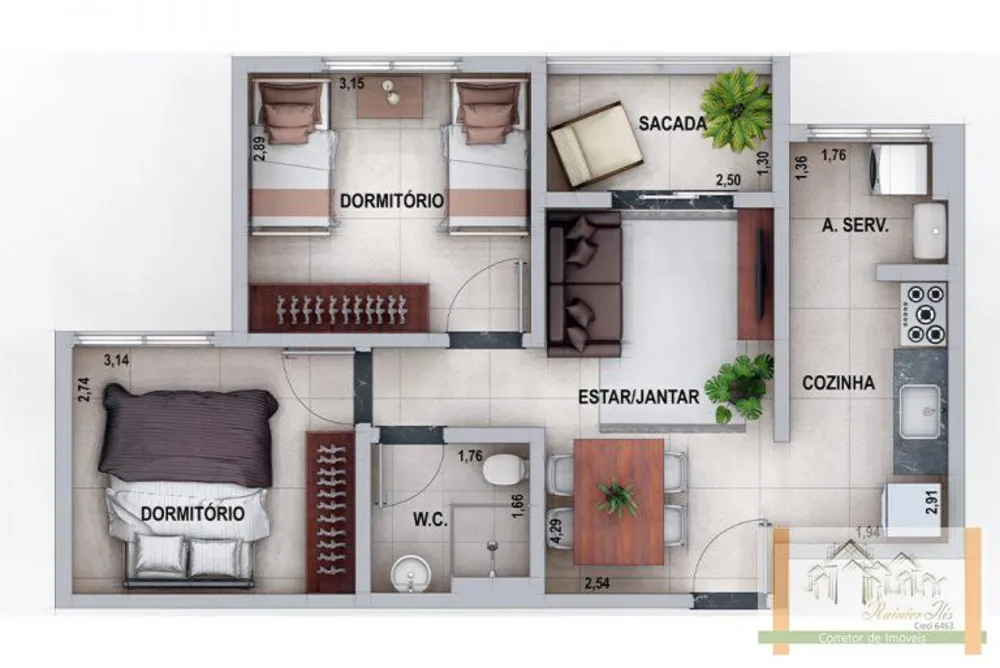 Apartamento, 2 quartos, 52 m² - Foto 16