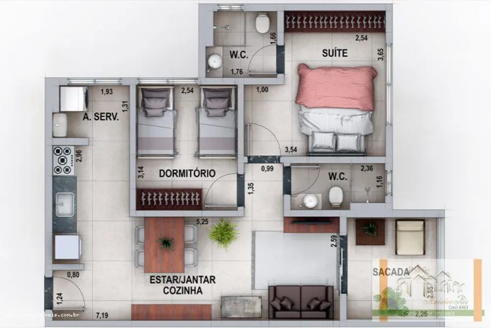 Apartamento, 2 quartos, 52 m² - Foto 13