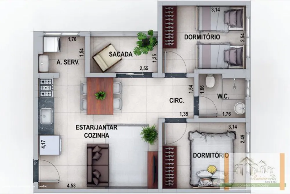 Apartamento, 2 quartos, 52 m² - Foto 14