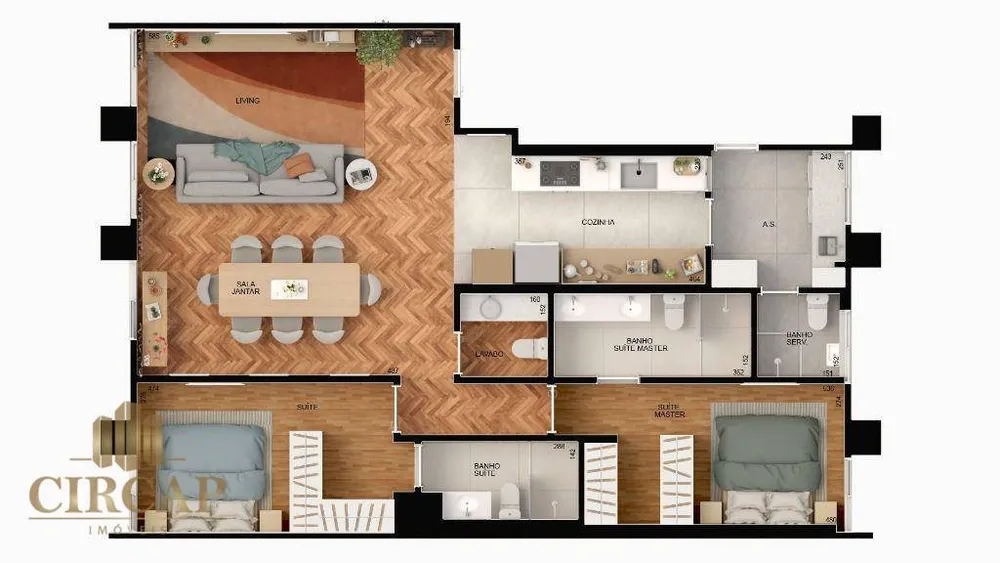 Apartamento, 2 quartos, 115 m² - Foto 2
