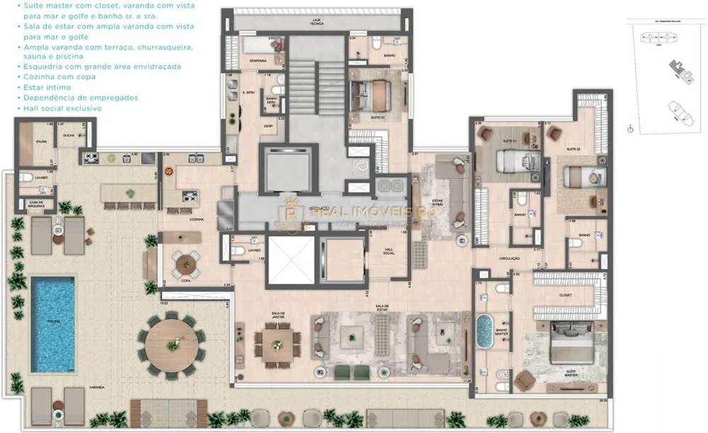 Cobertura, 5 quartos, 376 m² - Foto 5