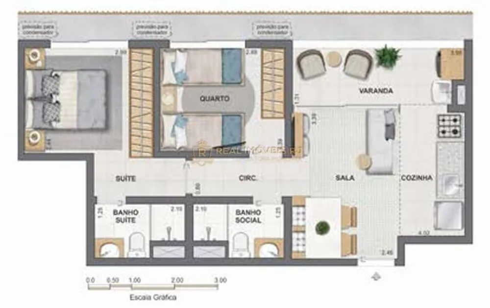 Apartamento, 2 quartos, 52 m² - Foto 1