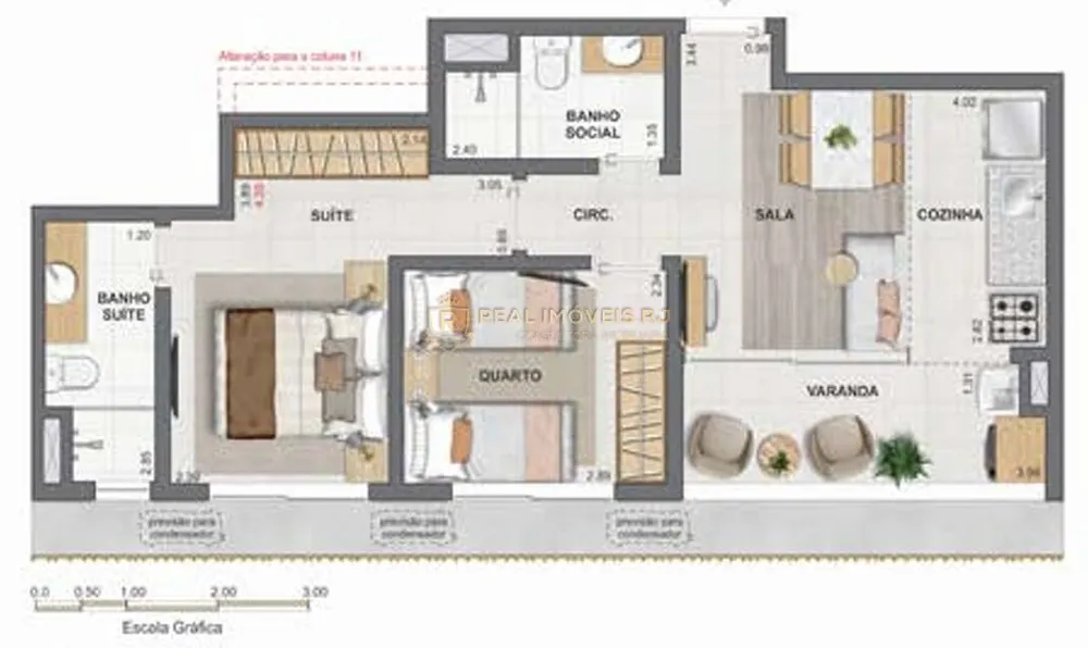 Apartamento, 2 quartos, 52 m² - Foto 2