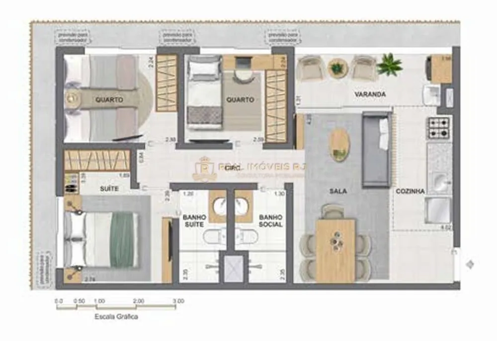 Apartamento, 2 quartos, 52 m² - Foto 4