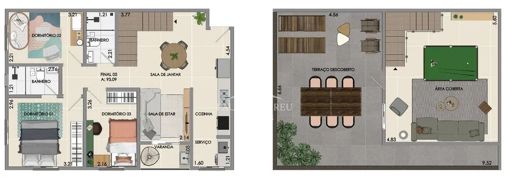 Cobertura, 3 quartos, 133 m² - Foto 1