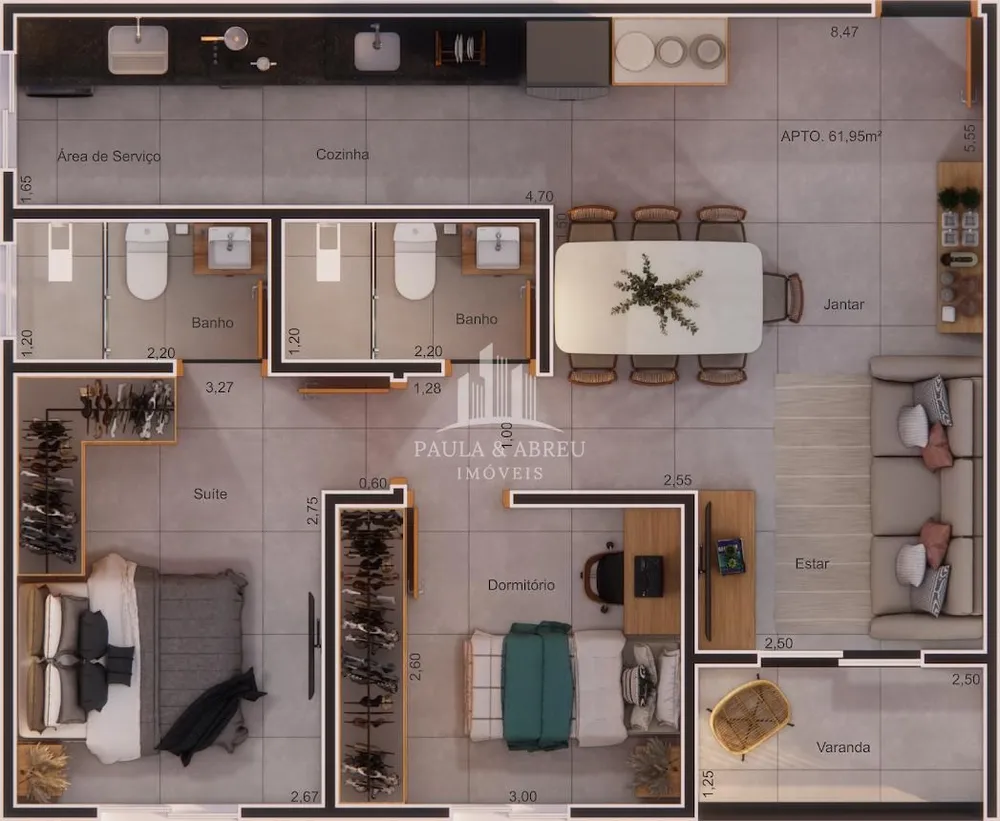 Apartamento, 2 quartos, 62 m² - Foto 7