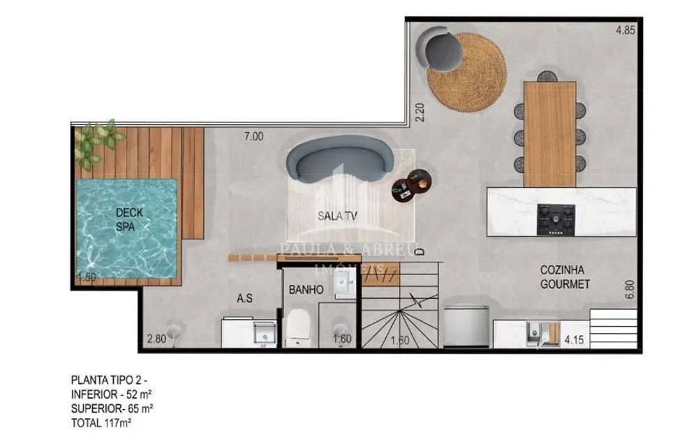 Cobertura, 2 quartos, 115 m² - Foto 3