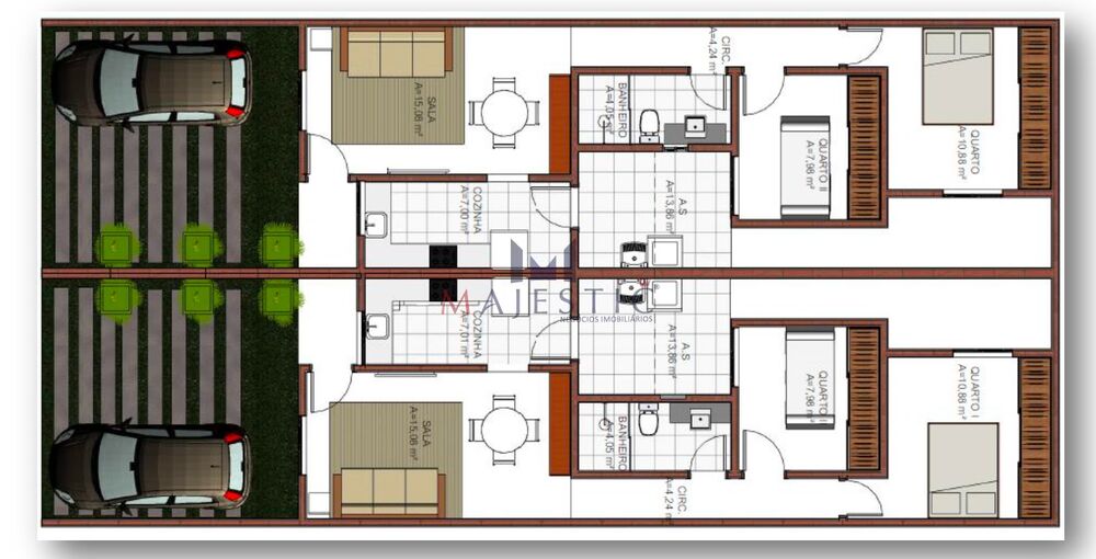 Casa, 2 quartos, 56 m² - Foto 3