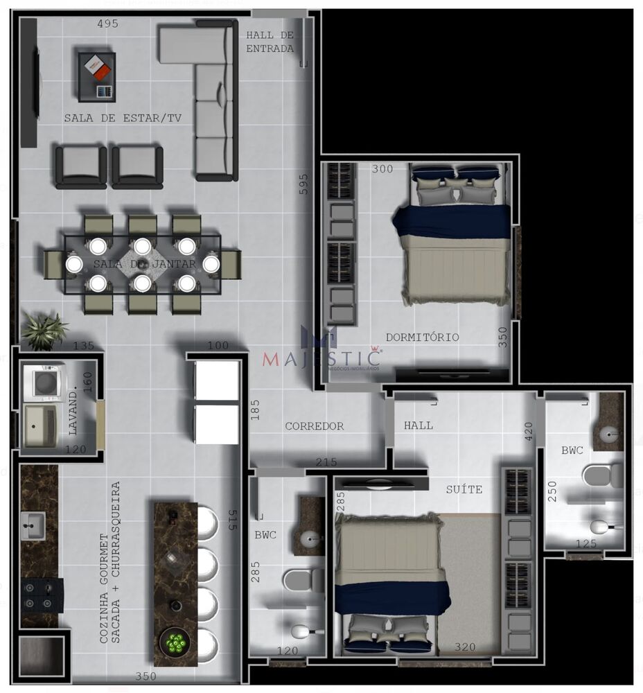 Apartamento, 1 quarto, 83 m² - Foto 3