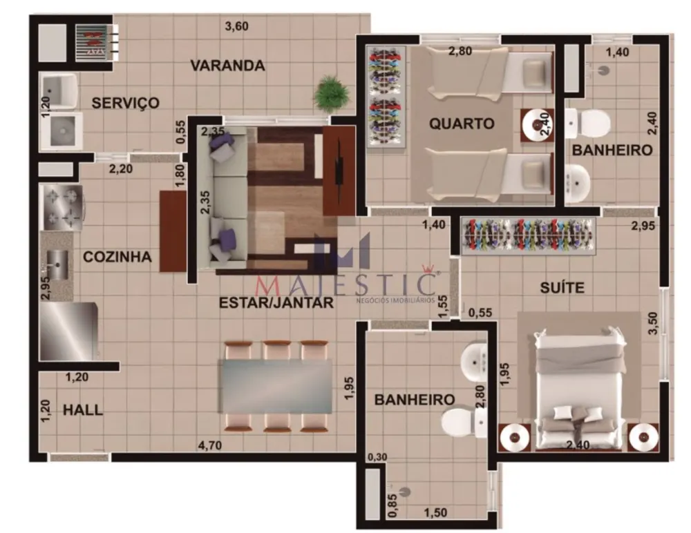 Apartamento, 1 quarto, 68 m² - Foto 4