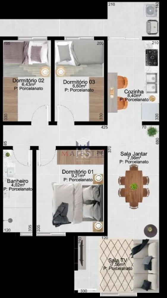 Casa, 3 quartos, 65 m² - Foto 2