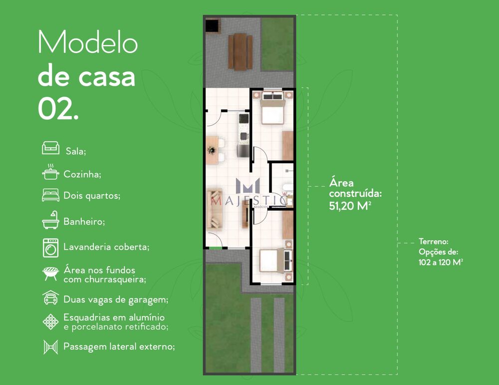 Casa, 2 quartos, 51 m² - Foto 18