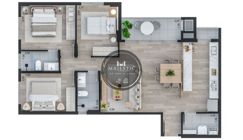 Apartamento à venda com 2 quartos, 97m² - Foto 38