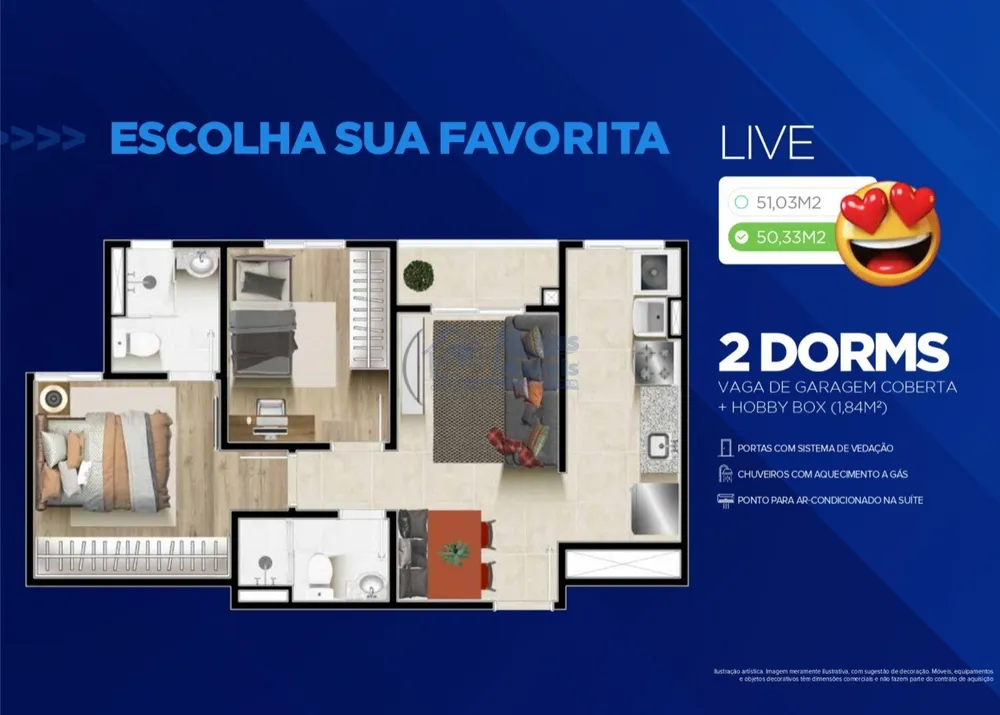 Apartamento, 2 quartos, 51 m² - Foto 4