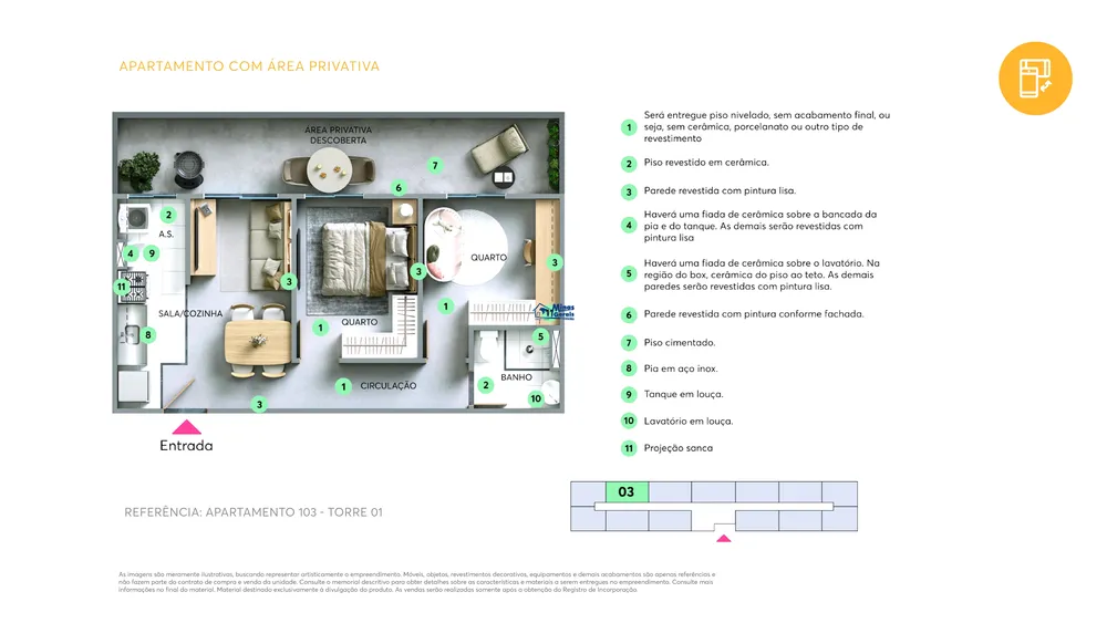 Apartamento, 2 quartos, 35 m² - Foto 9