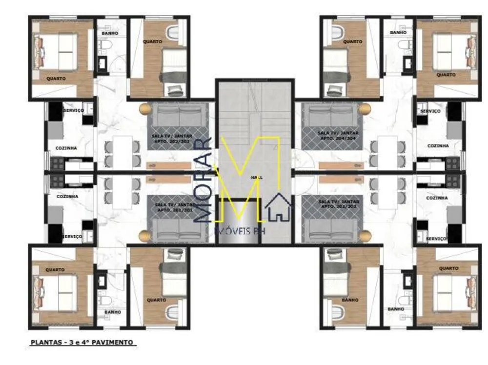 Apartamento, 2 quartos, 50 m² - Foto 2