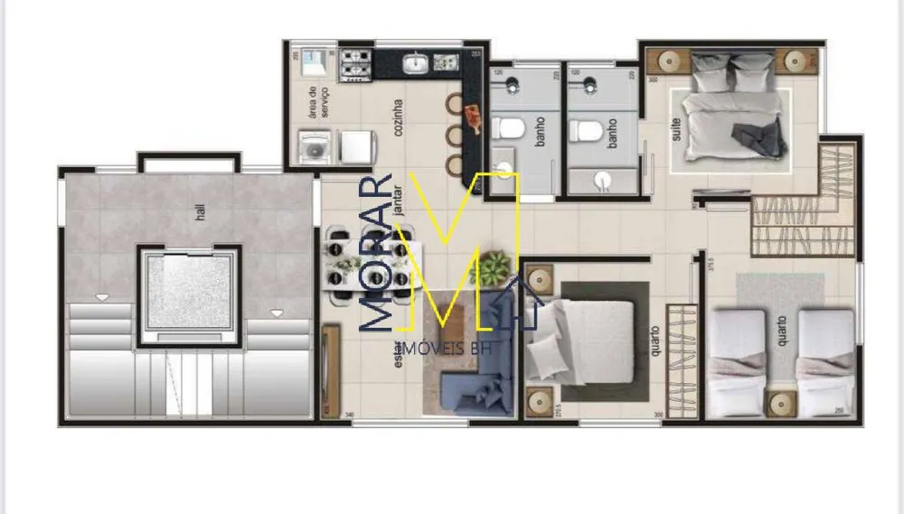 Apartamento, 3 quartos, 64 m² - Foto 2
