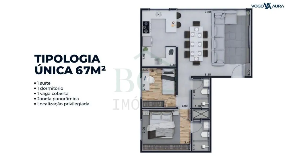 Apartamento, 2 quartos, 67 m² - Foto 8