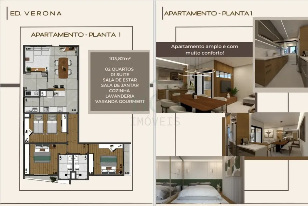 Apartamento, 3 quartos, 104 m² - Foto 2