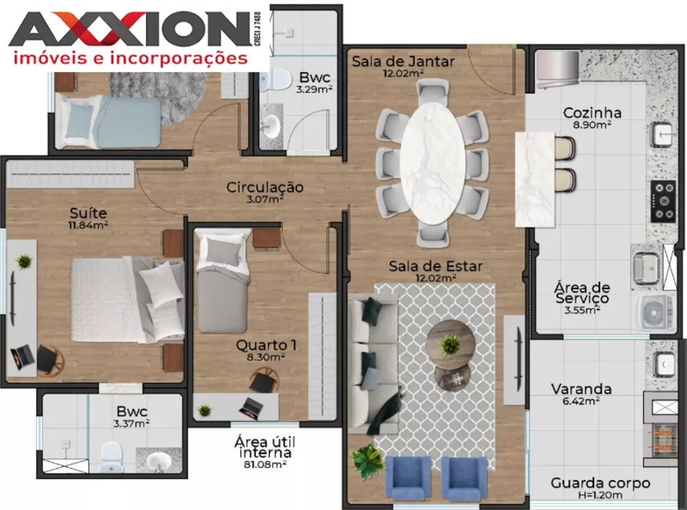 Apartamento, 3 quartos, 92 m² - Foto 6