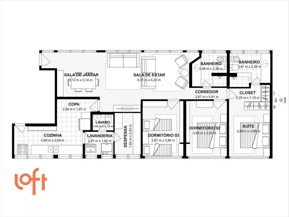 Apartamento, 3 quartos, 121 m² - Foto 4