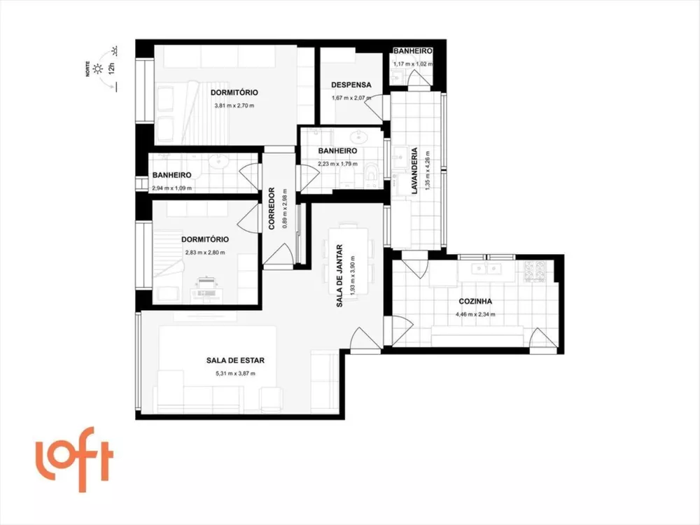 Apartamento, 2 quartos, 83 m² - Foto 17