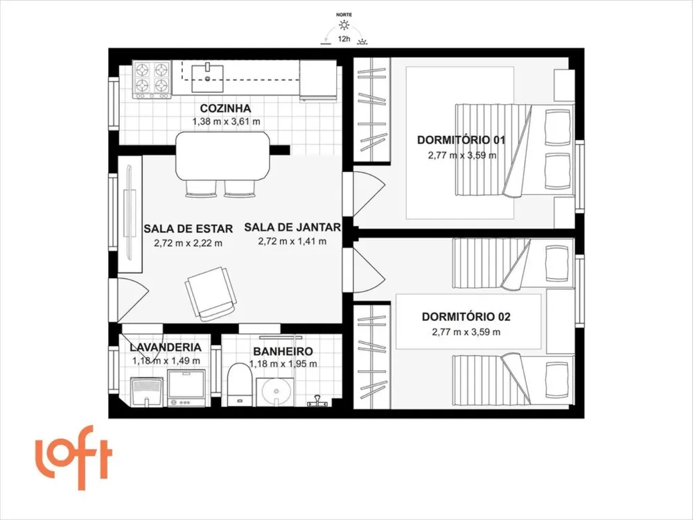 Apartamento, 2 quartos, 44 m² - Foto 24