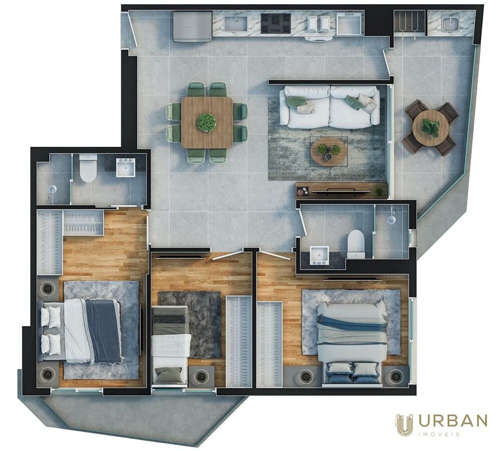 Apartamento, 3 quartos, 86 m² - Foto 2