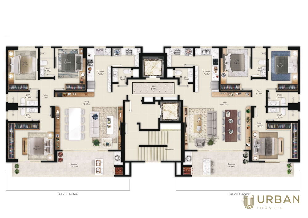 Apartamento, 3 quartos, 116 m² - Foto 20