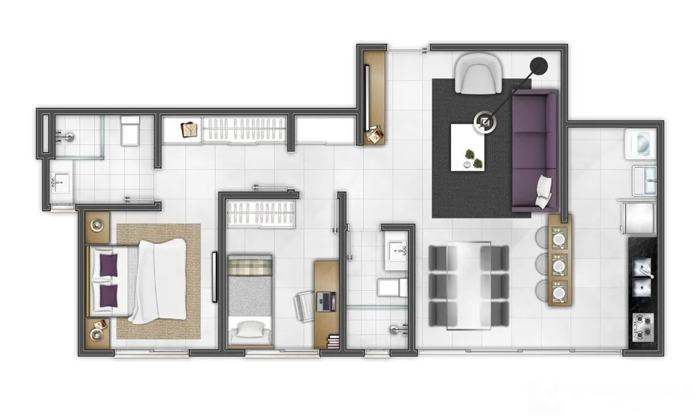 Apartamento, 3 quartos, 86 m² - Foto 3