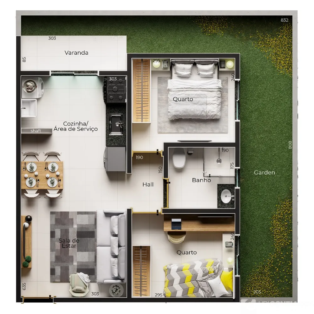 Apartamento, 2 quartos, 46 m² - Foto 2