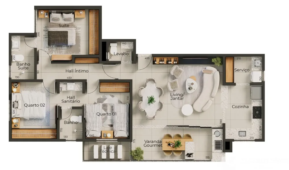 Apartamento, 2 quartos, 66 m² - Foto 6