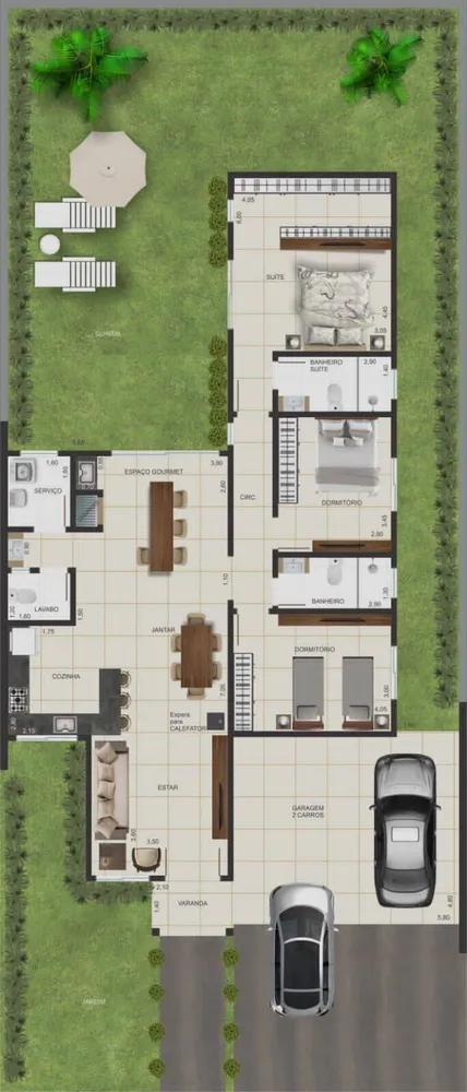 Casa, 3 quartos, 152 m² - Foto 2
