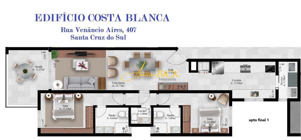 Apartamento à venda com 1 quarto, 47m² - Foto 1