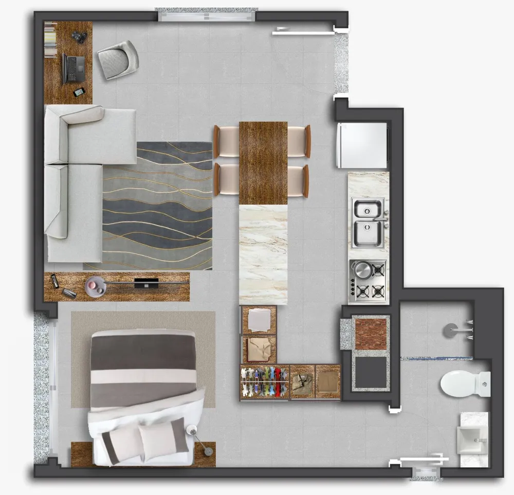 Apartamento, 1 quarto, 73 m² - Foto 5