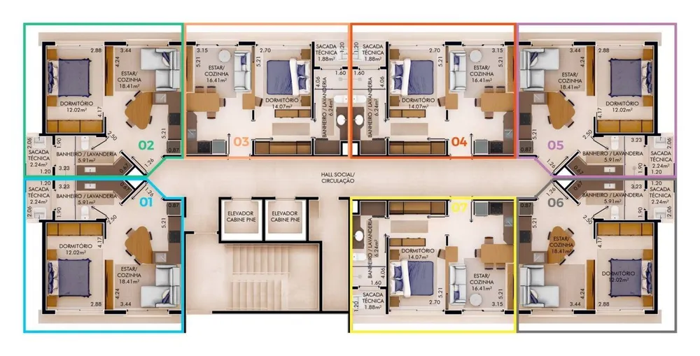 Apartamento, 1 quarto, 45 m² - Foto 3