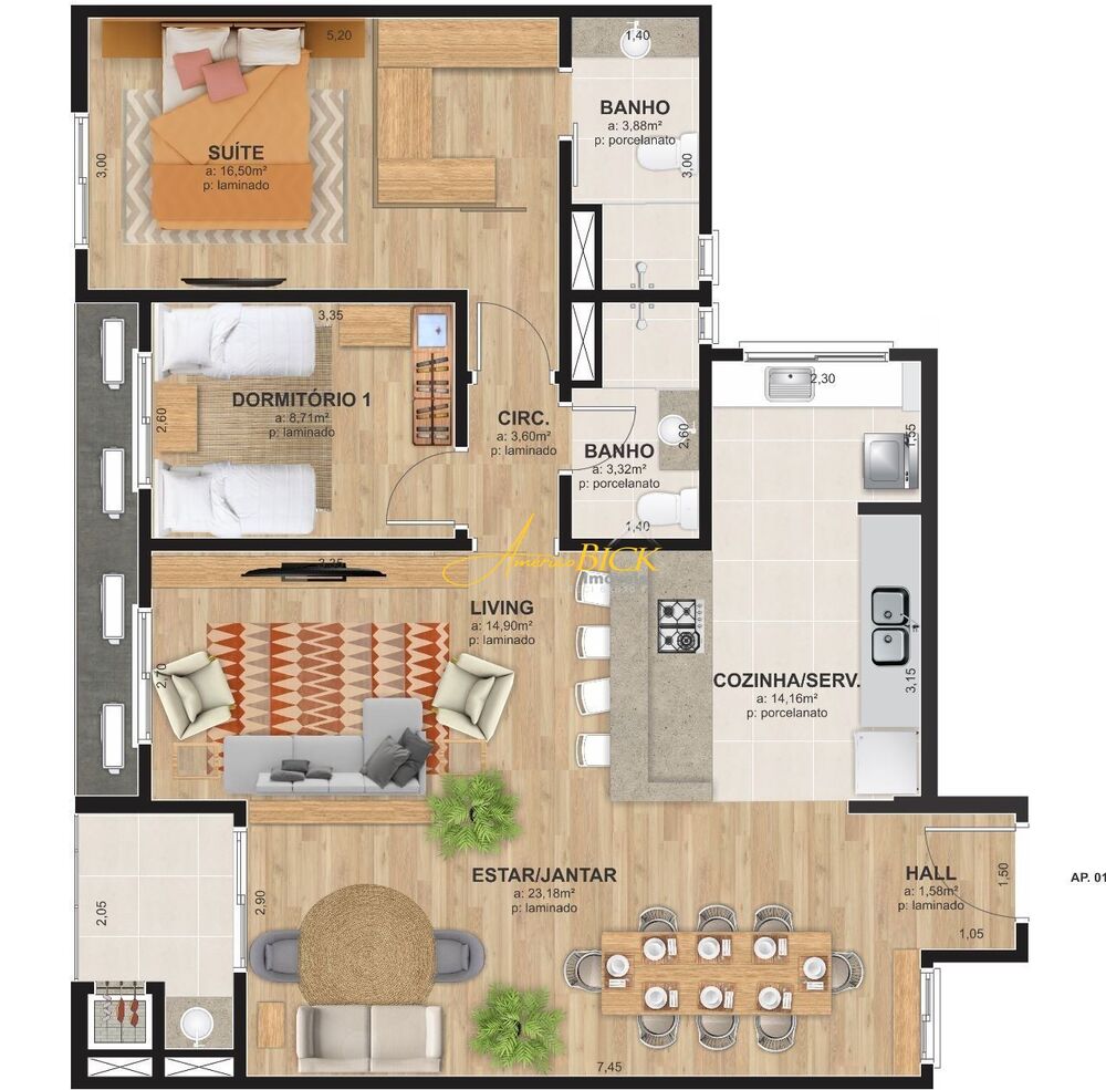 Apartamento, 2 quartos, 80 m² - Foto 3