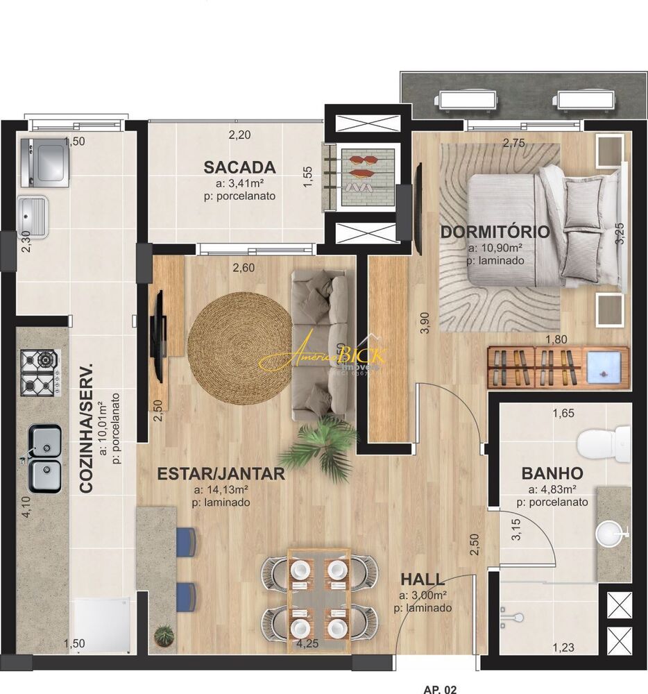 Apartamento, 2 quartos, 80 m² - Foto 1