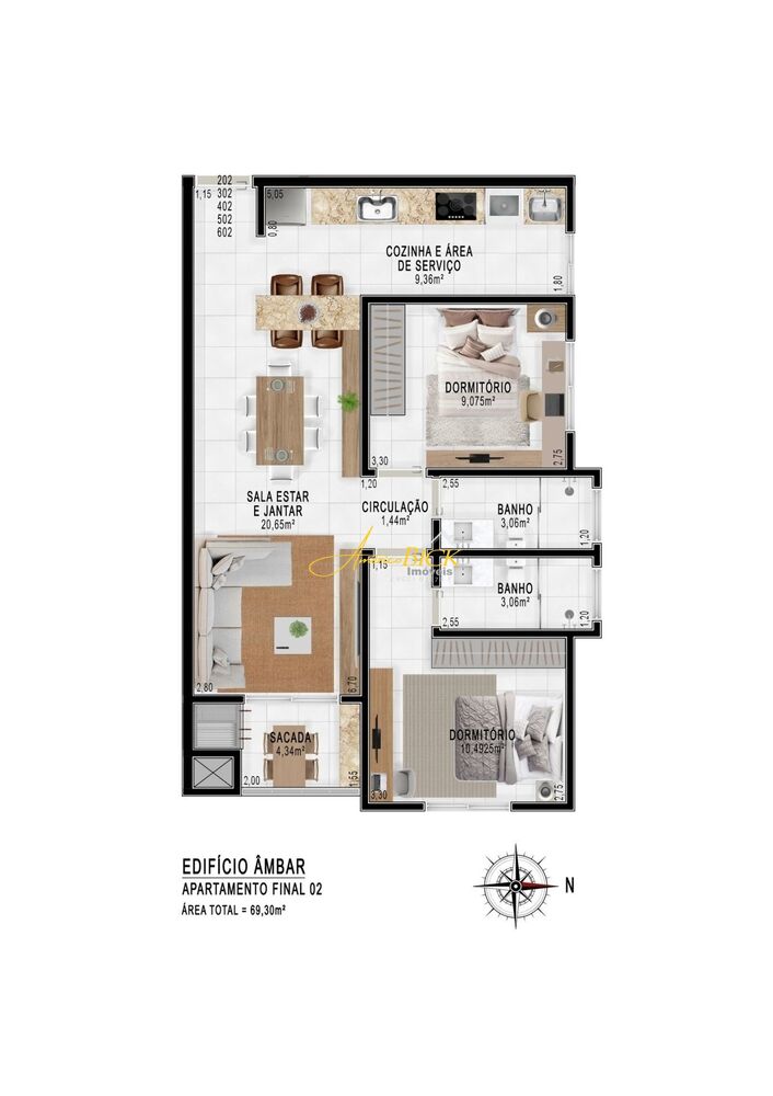 Apartamento à venda com 2 quartos, 69m² - Foto 10